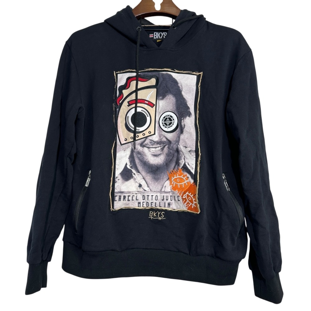 BKYS‎ Pablo Escobar Medellín Cartel Men's Hoodie Sweatshirt Black Pullover Large